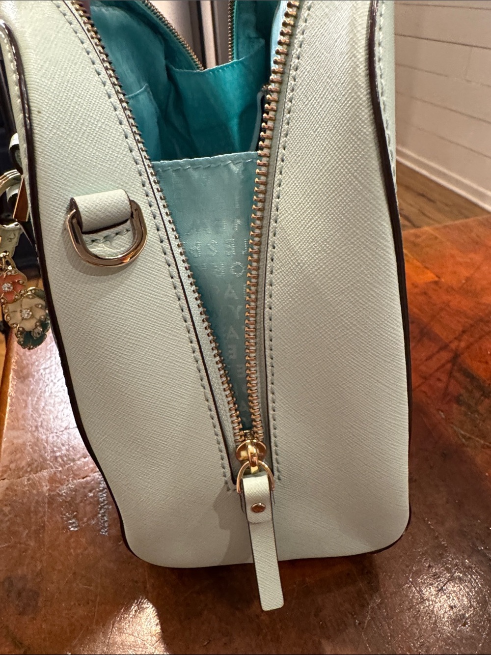 Kate Spade Newbury Lane Small Felix Satchel in Robin's Egg Blue - Picture 14 of 16